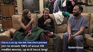 dr tampa probes nova maverick's shaved pussy backstage with ultrasound toy