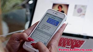 glam milf cougar slurps then rides monster cock in stockings