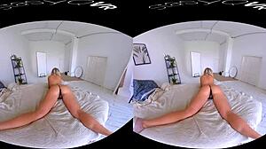 busty blonde teen big tits teases erotic pov stasyq vr solo