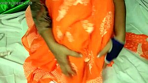 watch auntie's hairy indian pussy get fucked outdoors