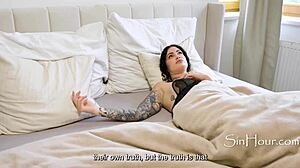 lydia black and mia stone strap on for curly lesbian makeup sex