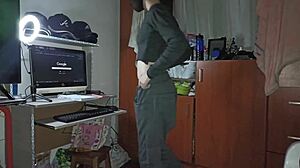 Hot latina bends over chores lets big cock penetrate her ass