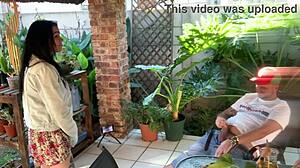 Bellarose34's homemade cuckold workout with old guy cumshot finale