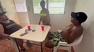 heart racing wife moans as friend fucks her in kitchen