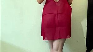 Homemade Latina Strips Teasingly for Boyfriend While Husband Works