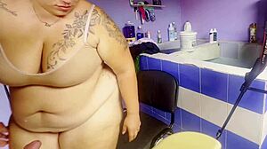 Desperate Girlfriend Fucks Boss in Clothing Area