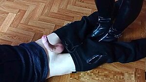 girls in boots dominate with foot fetish power