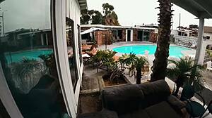 GIGI BREEZE CAUGHT NAKED SUNBATHING BY THE POOL!