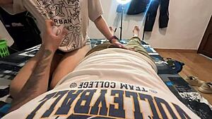 colombian stepsis gives incredible deepthroat blowjob while parents away then begs for creampie doggystyle