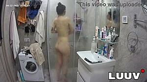 beautiful alice showers naked on amateur reality show