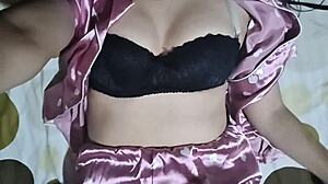 Skinny Colombian wife spreads legs wide fingering wet pussy solo homemade armpit tease