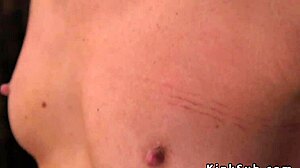 trimmed slave gags on sybian ride in tight bondage