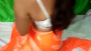 watch auntie's hairy indian pussy get fucked outdoors