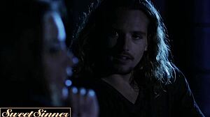 Pretty Brunette Fucked Passionately On Couch Ends With Cum On Shaved Pussy