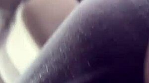 Black Babe Plays with Pink Pussy in Tight Dress on Big Black Cock