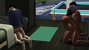 Reupload: Step Brother Leads Step Sister Orgy with Hard Fucking Group Action