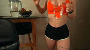 Midnight Thirst Quench: Athletic Teen Roommate's Huge Creampie Squirt Doggystyle Pov