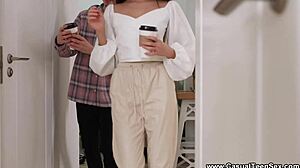 ever wonder what happens after teen emily c's shaved pussy gets licked on the desk? creampie finish