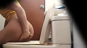 hidden spy cam catches argentinian hermanastra pissing upskirt in miniskirt