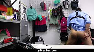 Innocent teen bends over for loss prevention officer's hard doggystyle in custody?