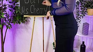 curvy mature teacher plugs fat ass in sheer nylons