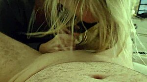 amateur milf wife slurps and deepthroats huge cock at halloween party pov sucking handjob lick while sober!