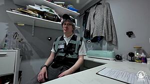 lacey the skinny british slut gets caught shoplifting and pays with her mouth