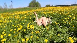 Skinny teen stranger drops to knees for POV blowjob and facial cumshot outdoors