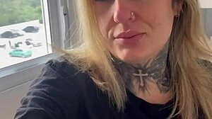 i saw the neighbor eyeing me got so horny called my cuck husband to suck his cock while neighbor watches pure delight