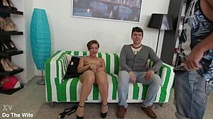 Gorgeous Sasha Zima bangs huge dick stud cuck watches