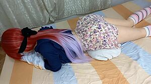 my horny stepdaughter virgin ballerina skirt teases erection then bends for anal penetration all night