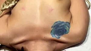 horny asian milf takes double penetration from dick and dildo in wild threesome