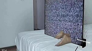 halloween samara cosplay turns into skinny latina taking two black cocks