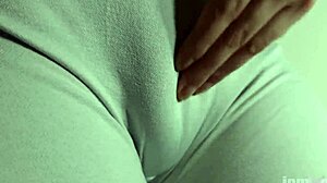 Trying new leggings like Youtuber but show hairy pussy like total slut