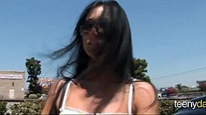 Petite 18+ teen craves MONSTER COCK ravaging her tight shaved pussy in shower!