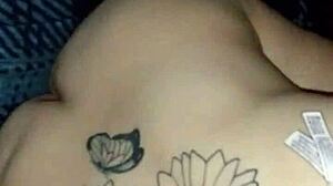 Girlfriend sucking old friend blindfolded, doesn't know she's filmed close up