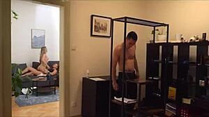 Stranger surprises cute Czech couple with hardcore street pickup sex.