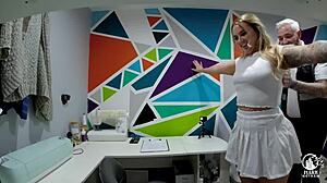 lacey the skinny british slut gets caught shoplifting and pays with her mouth