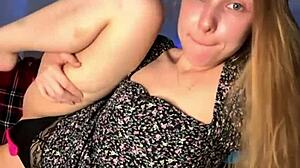 teen fingers her tight pink pussy until soaking wet orgasm hits hard