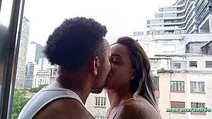 god fucking this hot married latina on the balcony is insane 🔥🍑💦