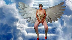 granny carmen angels takes heavenly stick dick double fuck creampie cum