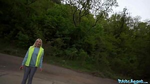 Public Agent Fucks Local Jogger Bent Over for Cash in Tight Pussy POV