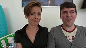 Gorgeous Sasha Zima bangs huge dick stud cuck watches