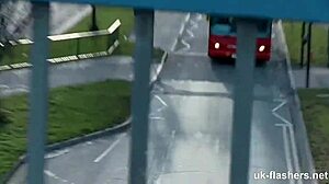 god i'm so pissed flashing my shaved pussy on london streets