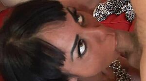 Mahina Zaltana gulps down every semen drop after wild pussy ride