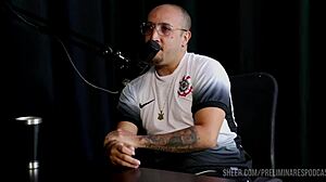 thiagao bar preliminares podcast compilado with bia hot sheer red lingerie