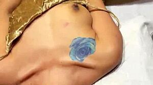 horny asian milf takes double penetration from dick and dildo in wild threesome