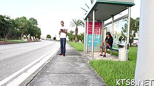 Ladyboy's big ass gapes wide from monster cock dildo tunneling ass to mouth blowjob finish.