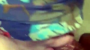 Masked bbw milf gets blindfolded and face fucked hard by monster bbc gagging