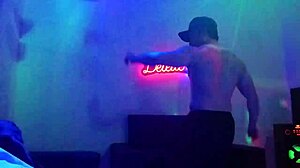 Fucked a stranger's huge cock at gloryhole till creampie overflowed my pussy